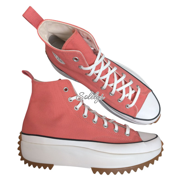 Converse Run Star Hike M12 W13.5 High Top Platform Terracotta Pink Gum Sneaker - Picture 1 of 12